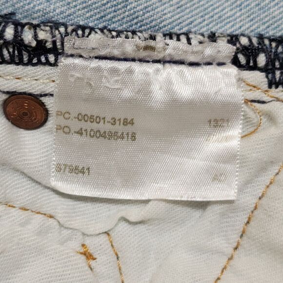 Levi's 501 XX Mens Straight Button-Fly Jeans 34/30 Blue Cotton-Blend 00501-3184 - Picture 14 of 16